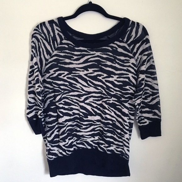 Torid Zebra Print Sweater 3/4 Sleeves Size 0 XL - Picture 3 of 6